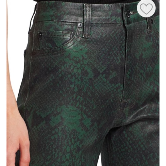 7 For All Mankind Jean Snake Print High-Rise Skinny - Picture 2 of 13